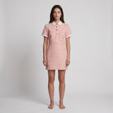 Maje Women's Pink Knit Short Sleeve Wool Blend Dress Size 34 XS MFPRO02745
