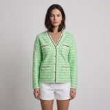 Sandro Women's Green Knit Cardigan Size 34 FR 6UK 2 US SFPCA00584