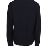 Sandro Damenpullover in Marineblau, aus einer Mischung aus Strick  - undWolle -Garn, Größe 38 (FR 10, UK 6, US S), Artikelnummer S2691H