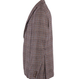 Hackett London Men's Brown Check Silk & Wool Blazer Jacket Size 42 R HM443042