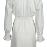 Sandro Women's White Smocked Short Dress Size 36 FR 8 UK 4 US SFPRO02388