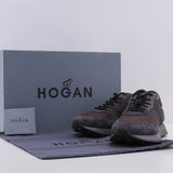 Hogan Men's Grey Suede H601 Allacciato H Sneakers Size 42 EU 8 UK 9.5 US