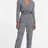 Maje Women's Black 100% Cupro V-Neck Jumpsuit Size 36 FR 8 UK 4 US MFPCO00174