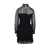 Sandro Women's Black Beaded Lace Short Dress Size 38 FR 10 UK 6 US SFPRO03336