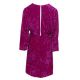 Sandro Women's Purple Open Back Velvet Dress Size 40 FR 12 UK 8 UK SFPRO02699