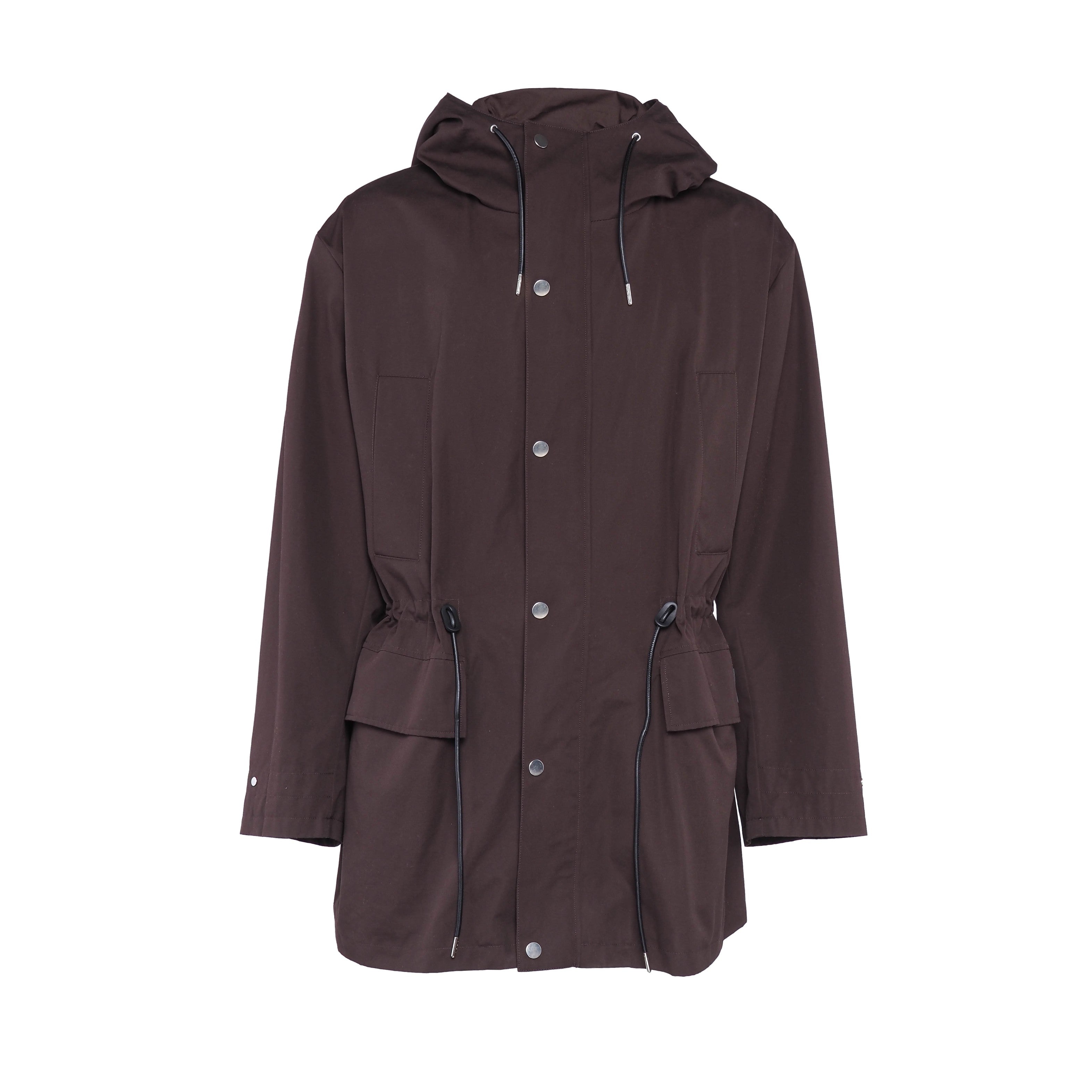 Sandro Men's Brown 100% Cotton Hooded Parka Size S SHPMA00350