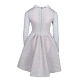 Maje Women's Blue Long Sleeve Lace Short A-Line Dress Size 1 S 8 E18RAYONE