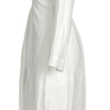 Sandro Women's White V-Neck Long Sleeve Dress Size 36 FR 8 UK 4 US SFPRO02909