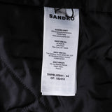 Sandro Men's Navy Wool Blend  Oversized Quilted Overshirt Size L SHPBL00941