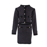 Sandro Women's Black Tweed Cardigan And Skirt Set Size 36FR 8UK 4US SFPCA00894