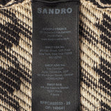Sandro Women's Black Houndstooth Jacket Size 36 FR 8 UK 4 US SFPCA00553