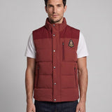 Hackett London Men's Red Vest Size M Badge Gilet HM402823
