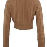 Sandro Damenpullover aus Kaschmir-Mischung in Camel Größe 36 FR 8 UK 4 US SFPPU00831