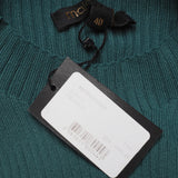 Maje Women's Dark Green Ribbed Knit Long Dress Size 40 FR 12 UK 8 US MFPRO02203