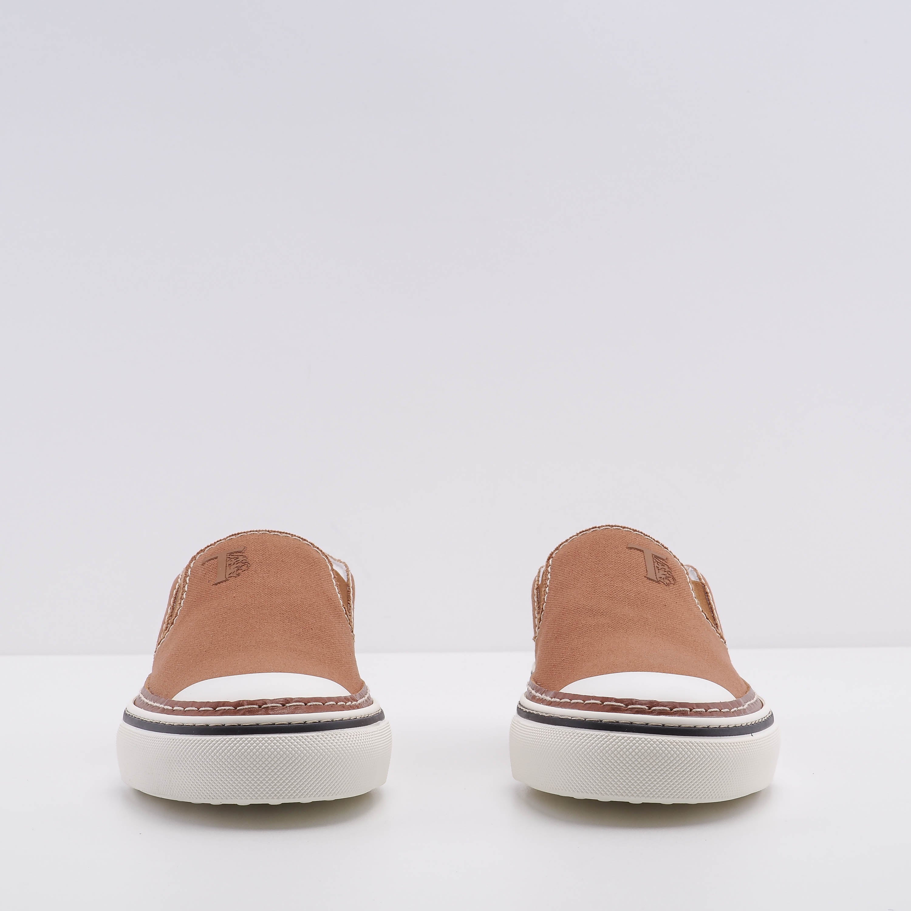 Tod's Men's Brown Slip On Punt Casset Casual 22K Sneakers Size 41 EU 7 UK 8.5 US