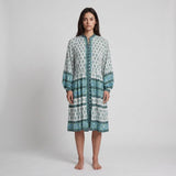 Sandro Women's Green Linen Blend Printed Dress Size 34 FR 4 UK 2 US SFPRO01203