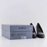 Hogan Women's Black Leather H577 Decollette Heels Size 37 EU 4 UK 7 US