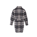 Maje Women's Beige Check Wool Blend Overshirt Size 34 FR 6 UK 2 US MFPOU00726