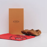 Tod's Women's Brown Suede Heaven Logo Moccasins Size 35.5 EU 3.5 UK 5.5 US