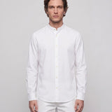 Sandro Men's White Long Sleeve 100% Cotton Plain Shirt Size S SHPCM00097