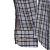 Hackett London Men's Green Check Linen Blend Slim Fit Shirt Size M HM309595