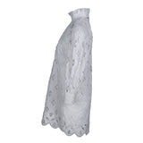 Sandro Women's White Cutout Short Dress Size 36 FR 8 UK 4 US R20197H