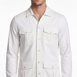 Hackett London Men's Ecru 100% Cotton Overshirt Size M HM309147