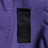 Sandro Women's Purple Knit Ruffle Short Dress Size 38 FR 10 UK 6 US SFPRO02739