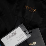Maje Women's Black Hooded Floral Puffer Jacket Size 36 FR 8 UK 4 US MFPOU00966