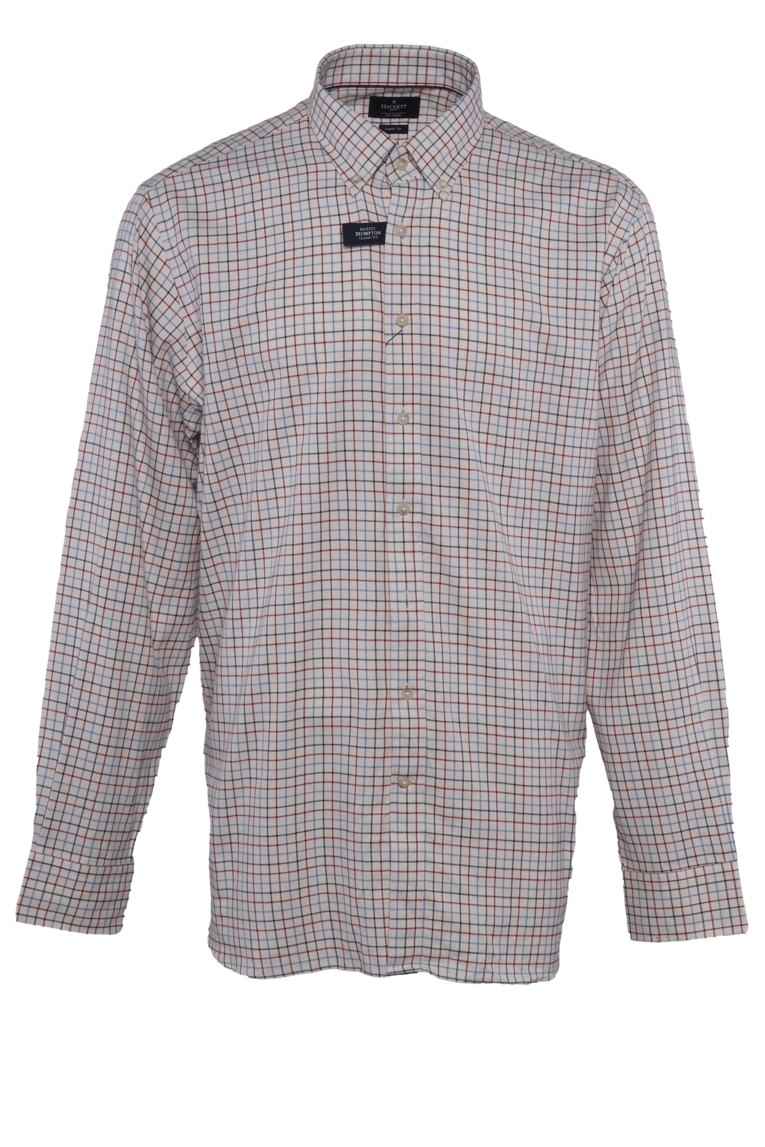 Hackett London Men's Multicolor Check Cotton Long Sleeve Shirt Size 3XL HM309317