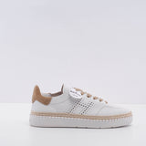 Hogan Men's White Allacciato H Forata Leather Sneakers Size 38 EU 5 UK 6.5 US
