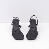 Sandro Damen-Sandalen mit Riemchen und Absatz, schwarz, Größe 38 (EU), 5 (UK), 8 (US), SFACH00937