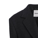 Sandro Women's Black Tweed Blazer Jacket Size 40 FR 12 UK 8 US SFPVE00973