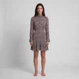 Sandro Paris Women's Multicolour Long Sleeve Satin Dress Size 34 XS 6 SFPRO01342