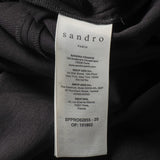 Sandro Women's Black Collared Short Dress Size 36FR 8UK 4US SFPRO02055