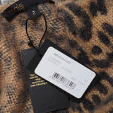 Maje Women's Brown Leopard Print Sweater Size 38 FR 10 UK 6 US MFPPU00349
