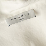 Sandro Women's Ecru Viscose Linen Short Dress Size 40 FR 12 US SFPRO01105