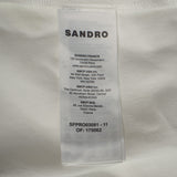 Sandro Paris Women's Ecru V-Neck Short Sleeve Short Dress Size 36 S 8 SFPRO03081