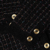 Sandro Women's Black Wool Blend Tweed Cardigan Size 34 FR 6 UK 2 US SFPCA00894