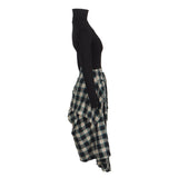 Maje Women's Black Check Asymmetric Dress Size 34 FR 6 UK 2 US MFPRO02719
