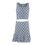 Sandro Paris Women's Blue Cotton Top And Skirt Set Size 36 S 8 SFPTO00526