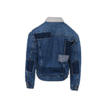 Sandro Women's Blue Sublimated  Denim Jacket Size 34 FR 6 UK 2 US SFPBL00686