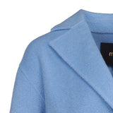 Maje Women's Light Blue Wool Blend Belted Coat Size 40 FR 12 UK 8 US MFPOU00935