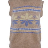Sandro Women's Beige Knit Alpaca Blend Vest Size 38 FR 10 UK 6US SFPPU02109