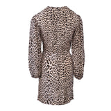 Maje Women's Multicolour Leopard Print Viscose Short Dress Size 36 S MFPRO02700