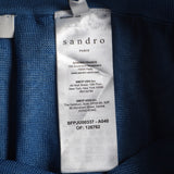 Sandro Damenrock aus blauem Strick, Midi-Länge, gestreift, Größe 34 FR, 6 UK, 2 US, SFPJU00337