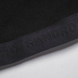 Sandro Women's Black Sleeveless Cropped Top Size 34 FR 6 UK 2 US SFPPU01593
