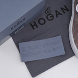 Hogan Men's Brown Rebel Allacciato H Punzonato Sneakers Size 40.5 EU 7 UK 8.5 US