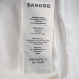 Sandro Damenkleid in Ecru aus einer Mischung aus Leinen , mit offenem Rücken, Größe 40 (FR 12, UK 8, US S) SFPRO02870