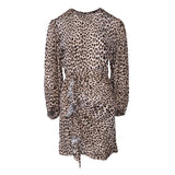 Maje Damenkleid aus Viskose mit mehrfarbigem Leopardenmuster, Größe 34 FR 6 UK, MFPRO02700